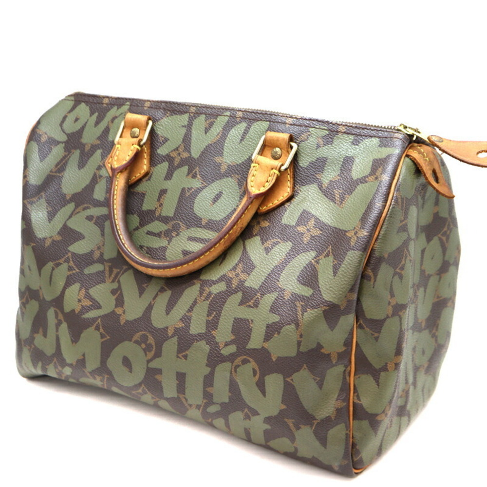 Louis Vuitton Speedy Handbag Monogram Canvas Graffiti Brown khaki Green - Picture 1 of 9